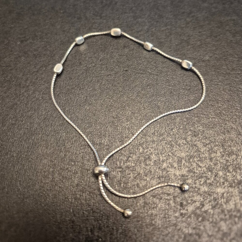 Minimalist 925 Silver Adjustable Slider Bracelet